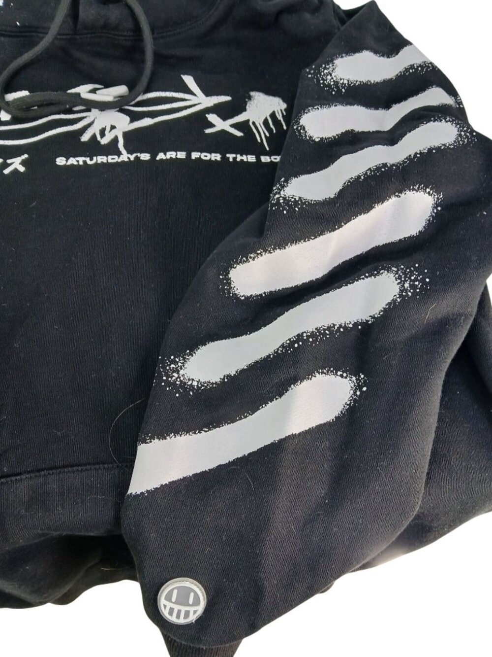 The Boys MENS Street Vandal Graffiti Hoodie Black Size M Graphic Saturdays Are F - Picture 13 of 16